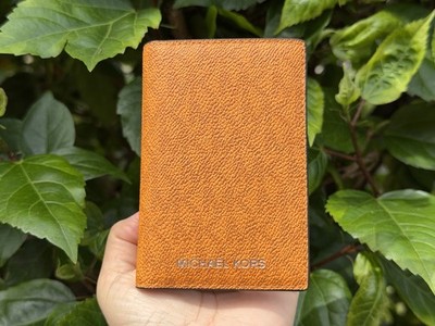 Michael Kors Cooper Folding Card Case Wallet MK Rad Orange | eBay