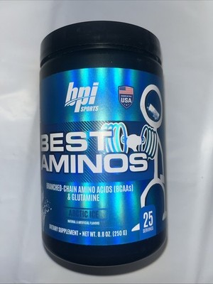 BPI Best Aminos BCAA Muscle Recovery Arctic Ice 25 Servings 8.8oz EXP 05/2027