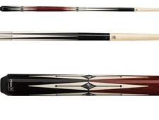 PureX HXTE1 Pool Cue – Black 6-Point, Cocobolo & Abalone Inlays, 18–21 oz