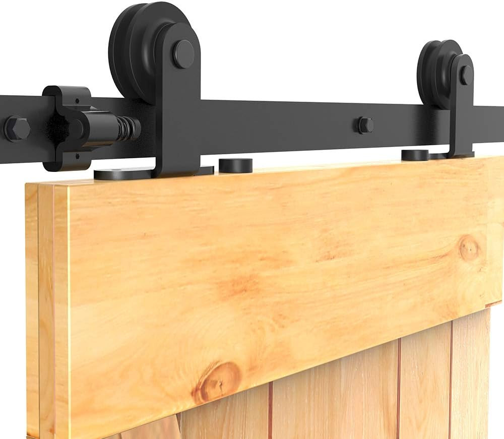 6.6Ft/201Cm Sliding Door Track Kit,  Internal Barn Sliding Wood Doors Rail