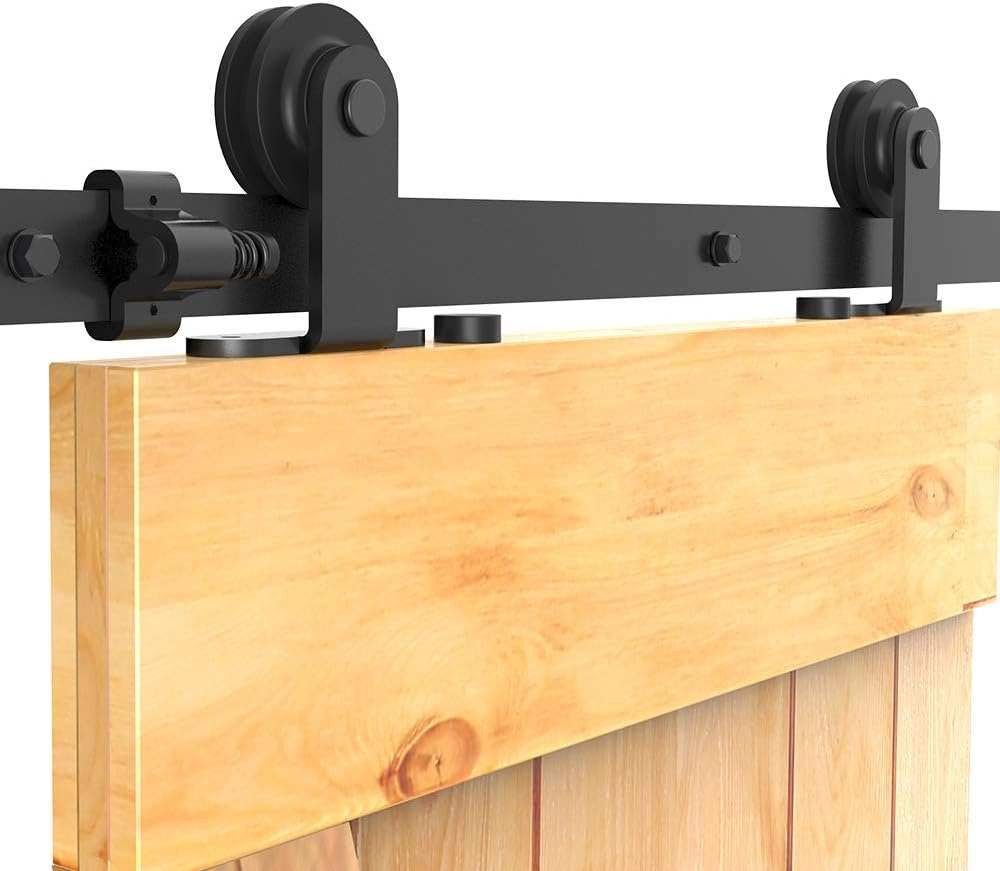 6.6Ft/201Cm Sliding Door Track Kit,  Internal Barn Sliding Wood Doors Rail