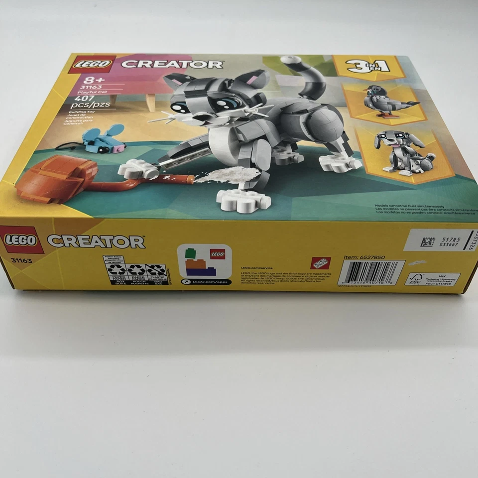 LEGO Creator 3 en 1 Juguete de Construcción de Gato Divertido 31163 Gato/Perro/Paloma Nuevo Caja Sellada Foto 3 de 4
