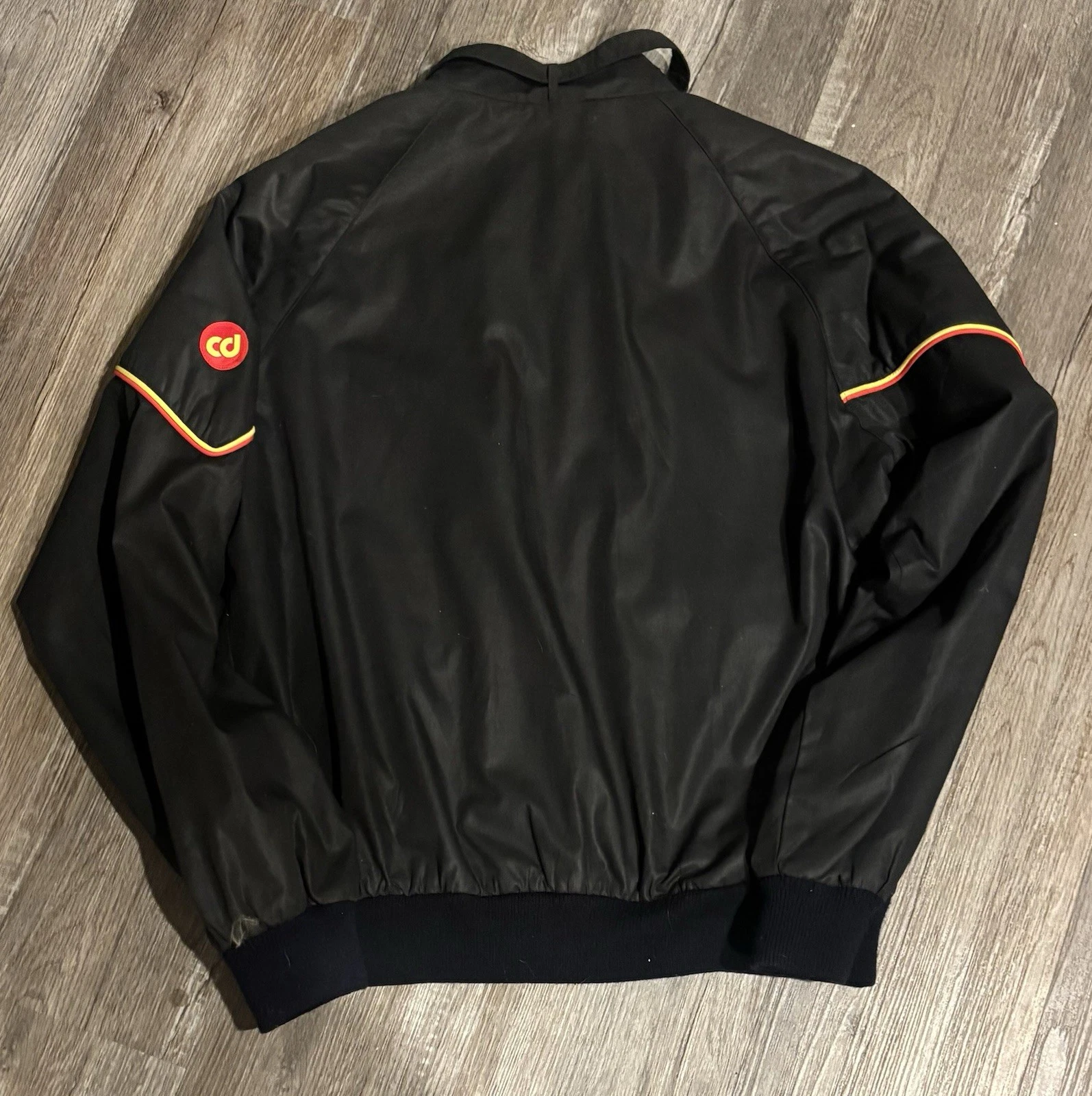 Corvette Design Men’s Black Bomber Jacket Full Zip Embroidered Logo Pockets L - product detail image 6