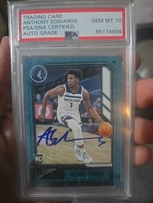 Anthony Edwards Rookie Psa/Dna On Card Autograph GEM MT 10 AUTO 🔥🔥🔥