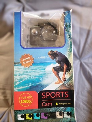 GO PRO CAM SPORT 1080p BLACK MINT-ALL ACCESSORIES- SEALED-WATERPROOF-NEVER USED