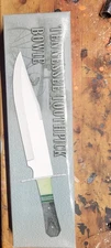 Tennessee Toothpick Bowie With Leather Sheath Chipaway Cutlery