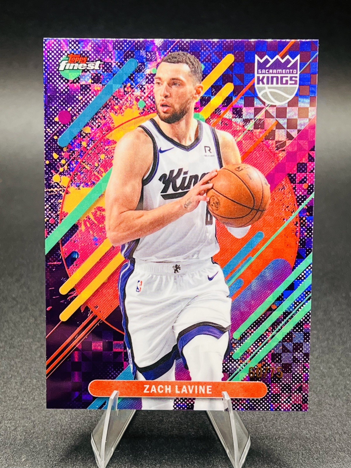 2025-26 Topps Finest-Zach Lavine Purple X-Fractor #/75 #286
