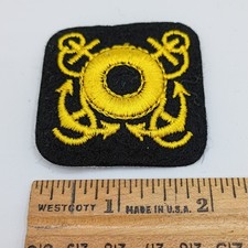Vintage Felt United States Military Navy Sailor Anchor Rank Uniform Patch 1960s