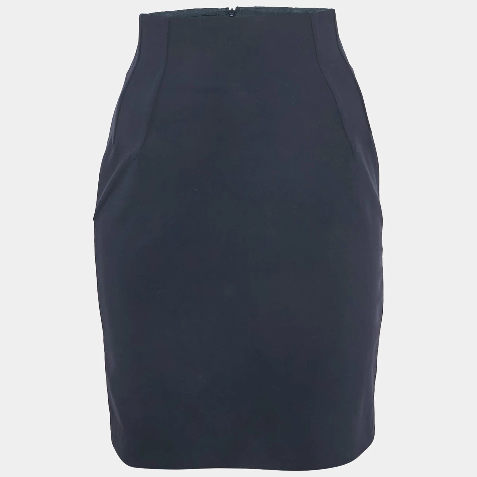 Stella McCartney Navy Blue Cotton Blend Pencil Skirt S