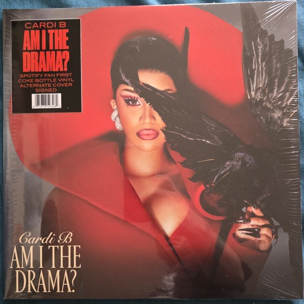 Cardi B - Am I The Drama? Spotify Fans First Signed Alt Cover Coke Clear Vinyl
