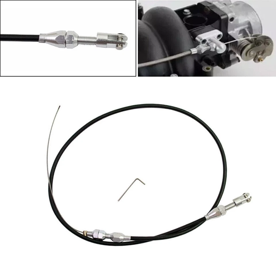 36inch Adjustable Car Modified Throttle Cable Braided Accelerator Cable Durable Foto 4 de 4