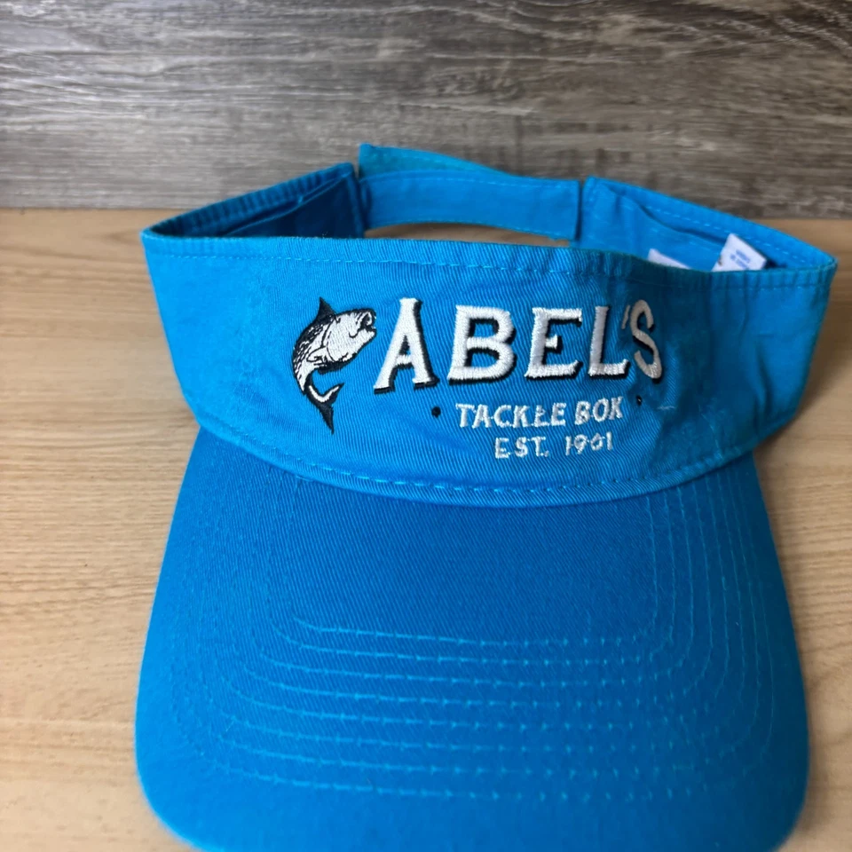 Abels Tackle Hat Cap Strap Back Blue Visor Boat Boating Fishing Outdoors - Image 2 of 4