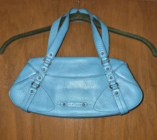 Cole Haan Village F05 Teal/Turquoise Leather Shoulder Bag