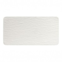 Villeroy & Boch Manufacture Rock Blanc Servierplatte Weiß 18X35Cm Porzellan