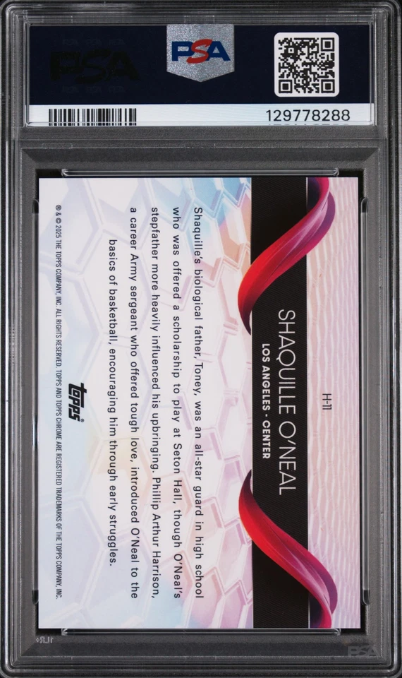Shaquille O'Neal 2024 Topps Chrome #H11 Helix Los Angeles Lakers PSA 10 - SSP - Imagem 2 de 2