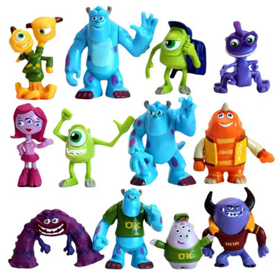 MONSTERS INC. 12 PIECE FIGURE SET- UNBRANDED-PVC- NEXT DAY FREE SHIPPING