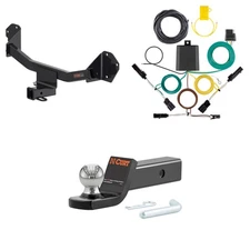 CURT Tow Package Trailer Hitch Wiring Harness 45134 Ball Mount Pin & Clip, 13495