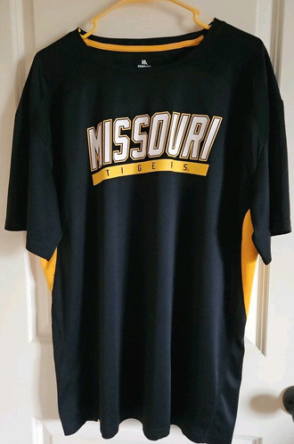 Missouri Tigers Mizzou Nights Apparel Quik Dry T-Shirt Black/Yellow Mens Size XL - Picture 1 of 8