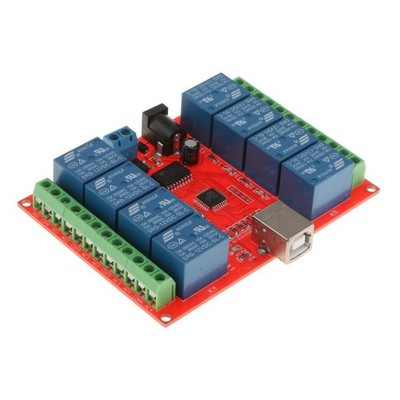 12V 8-Kanal-USB-Relaismodul USB-Steuerschalter PC Intelligent Controller