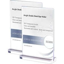 2 Pack Acrylic Sign Holder Menu Displays Double Sided Sign Stand A4/A5/A6 Cle...