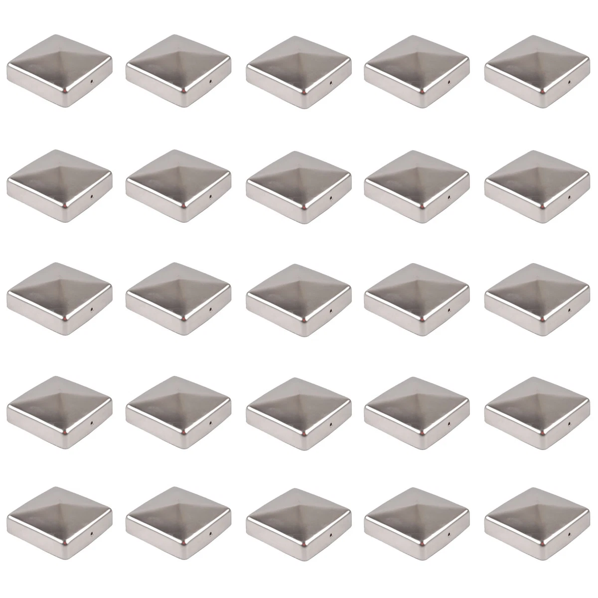 16 Stück Pfostenkappe Verzinkt 9x9 Cm Pyramide Abdeckkappe