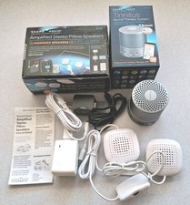 Sound Oasis Tinitus Sleep Sound Therapy w/Amplified Stereo Pillow Speakers