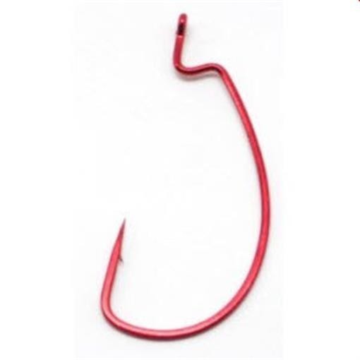 Gamakatsu 58314 4/0 6Ct Red Offset Worm Hooks