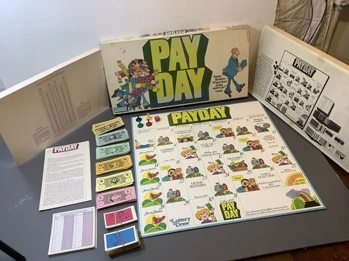 Vintage 1975 Pay Day Board Game by Parker Brothers No. 0026 COMPLETE Made in USA