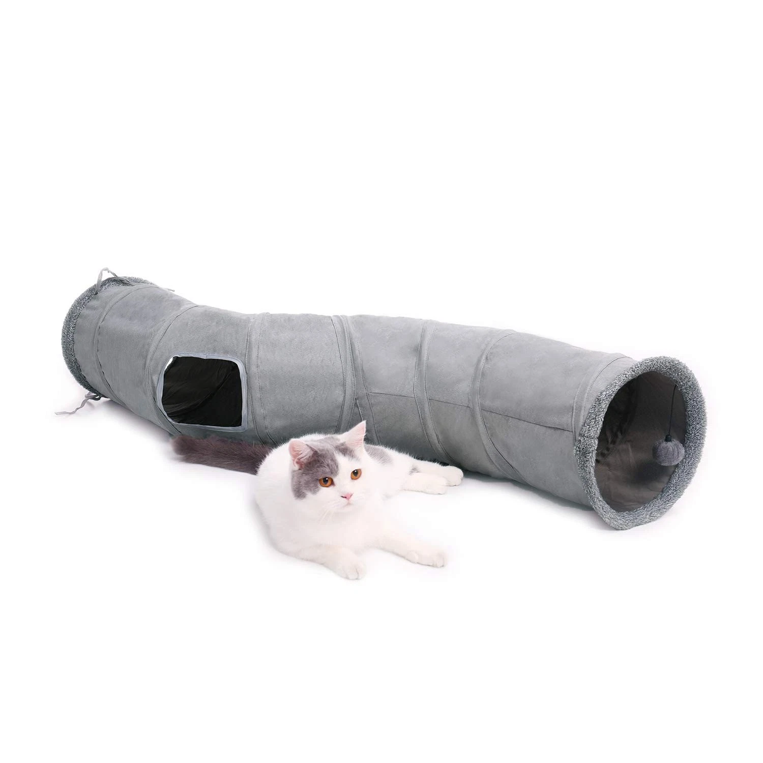 Cat Tunnel Collapsible S Shape Play Tube 51 Inches Long 10.5 Inches Dia