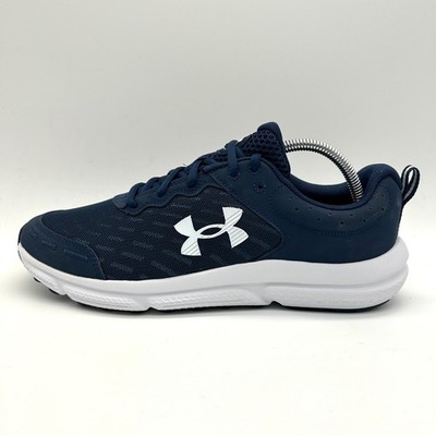 Under Armour Charged Assert 10 Shoes Men 9.5 Academy White Blue Running Sneakers