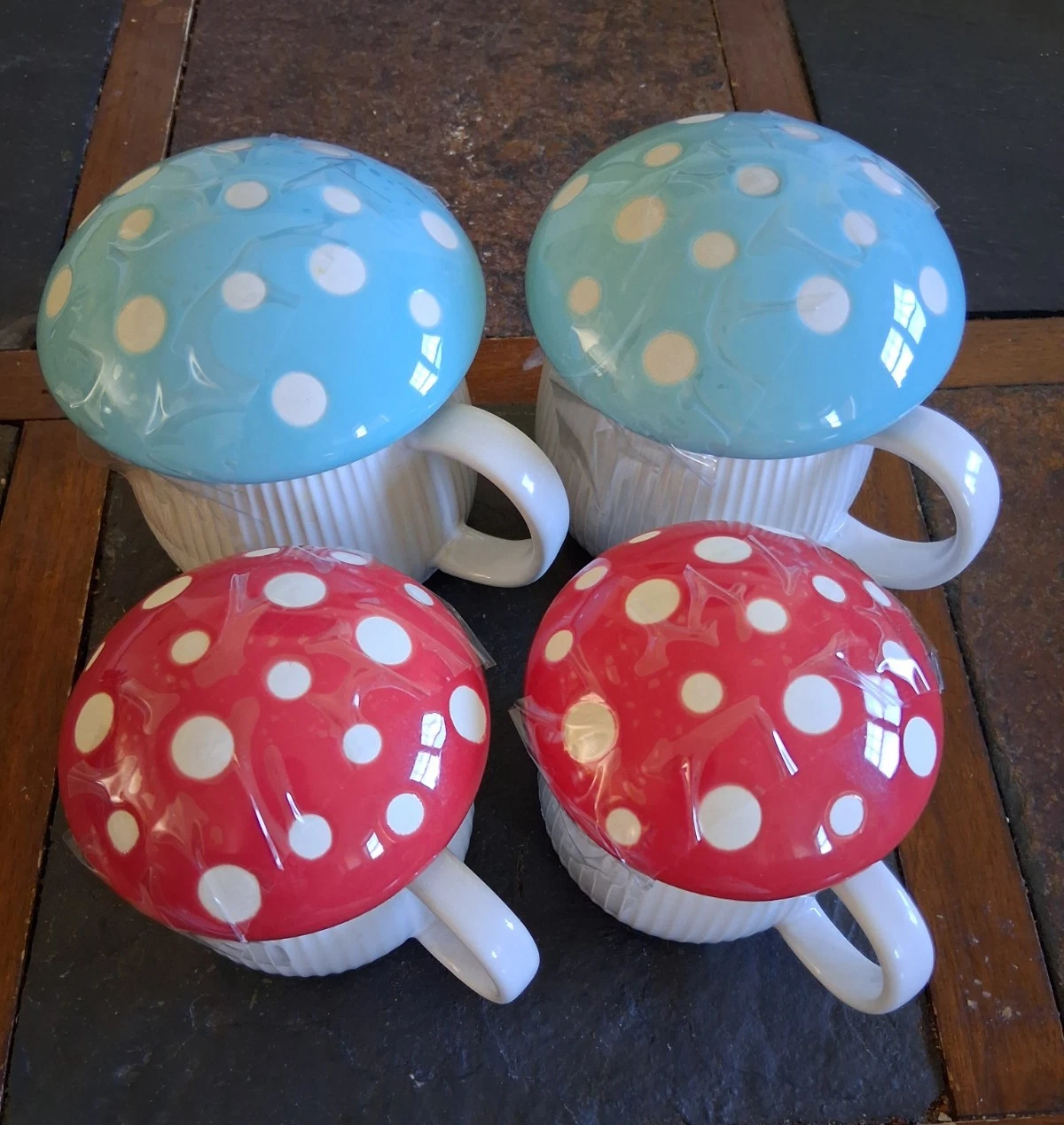 World Market Mushroom Polka Dot Ceramic Coffee Mug Set 4 Dishwasher Safe 10-18oz
Opens in a new wind
