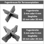 Fugenkreuze 3-4-5-6 mm / 10-20 mm für Terrassenplatten Bodenplatten Fliesenkreuz