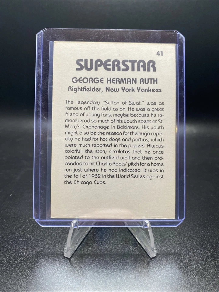 1980 TCMA Superstars - Babe Ruth #41 - Image 2 of 2