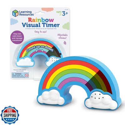 Learning Resources Rainbow Visual Timer, 1 Piece, Ages 3+, Teacher Resources,