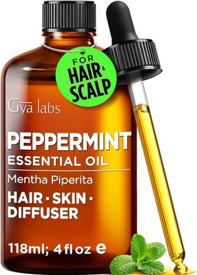 Gya Labs Ätherisches Pfefferminzöl für Diffuser & Haare - 118 ml (1er Pack) 