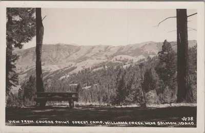 Cougar Point Forest Camp Williams Creek Idaho Scenic RPPC Real Photo Postcard ID