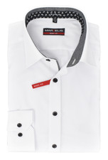 Marvelis Body Fit Shirt New Kent Collar Trim Easy Iron Plain Cotton