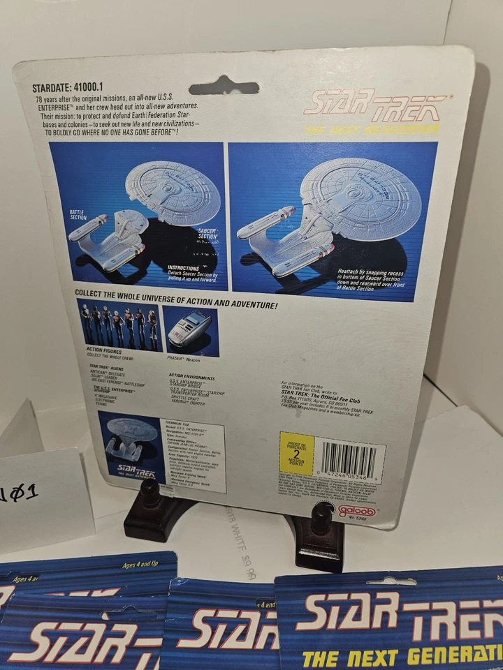 STAR TREK: LA PRÓXIMA GENERACIÓN Colección Galoob - USS Enterprise D y 6 Figuras Foto 3 de 4