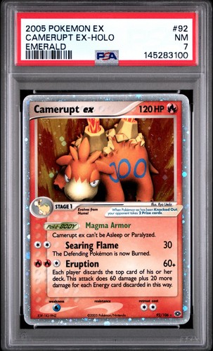 Camerupt ex graded PSA 7 for sale on eBay