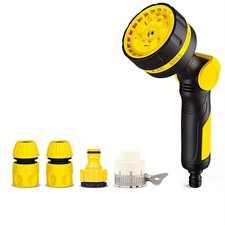 Outdoor heavy duty high pressure spray nozzle garden hose nozzle 10 patterns NEW