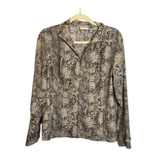 Chico's Jacket Women's Size Medium Snake Print Zenergy Lightweight Chicos 1
