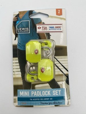 Lewis N. Clark TSA Travel Sentry Approved Mini Padlock Set, 2 Pack TSA14