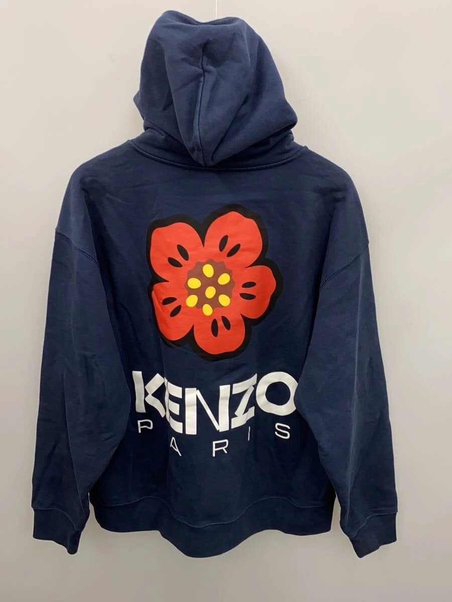 Felpa con cappuccio KENZO M cotone stampa IDG FD55SW4444ME usata