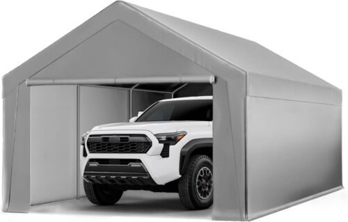 Outdoor 10'x20' Heavy Duty Carport w/2 doors&2 Sidewalls,Canopy Garage Shed Tent - Picture 3 of 17