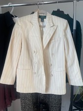 ralph lauren vintage pinstripe double breasted blazer