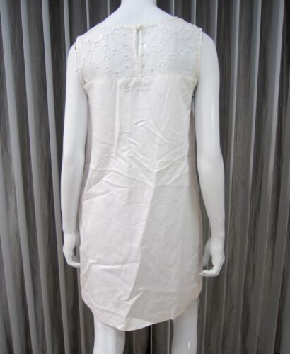 CLUB MONACO ABITO SMANICATO SCOLLO PIZZO TAGLIA 4 BIANCO - Foto 4 di 7