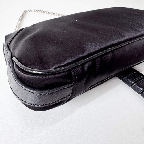 Bolso de cadena CELINE negro satinado plata - Imagen 11 de 17