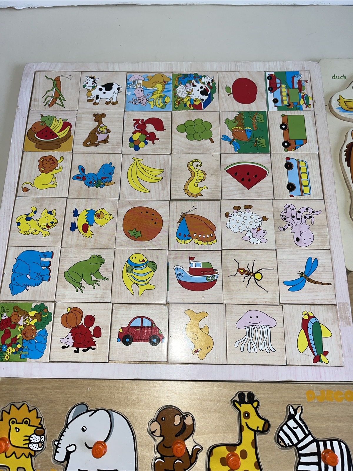 4 Children's Wooden Puzzles eBay