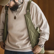 Men's Multifunctional Vest Dual-Purpose Cotton Large Capacity Bag Crossbody Tank