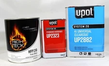 U-Pol UP2882 Clearcoat & Frost White Basecoat Paint GM 8624 High Teck HFP150